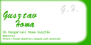 gusztav homa business card